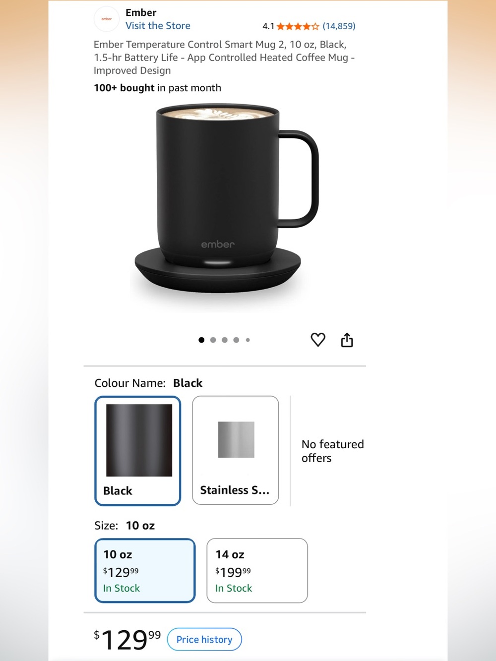 SOLD! EMBER smart Mug 2 Temperature Control Smart Mug - Picture 12 of 16